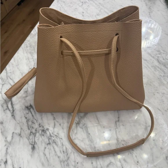 NEW EXCELLENT 8 Other Reasons Anthropologie Tan Vegan Leather Tote Bag - Picture 6 of 7